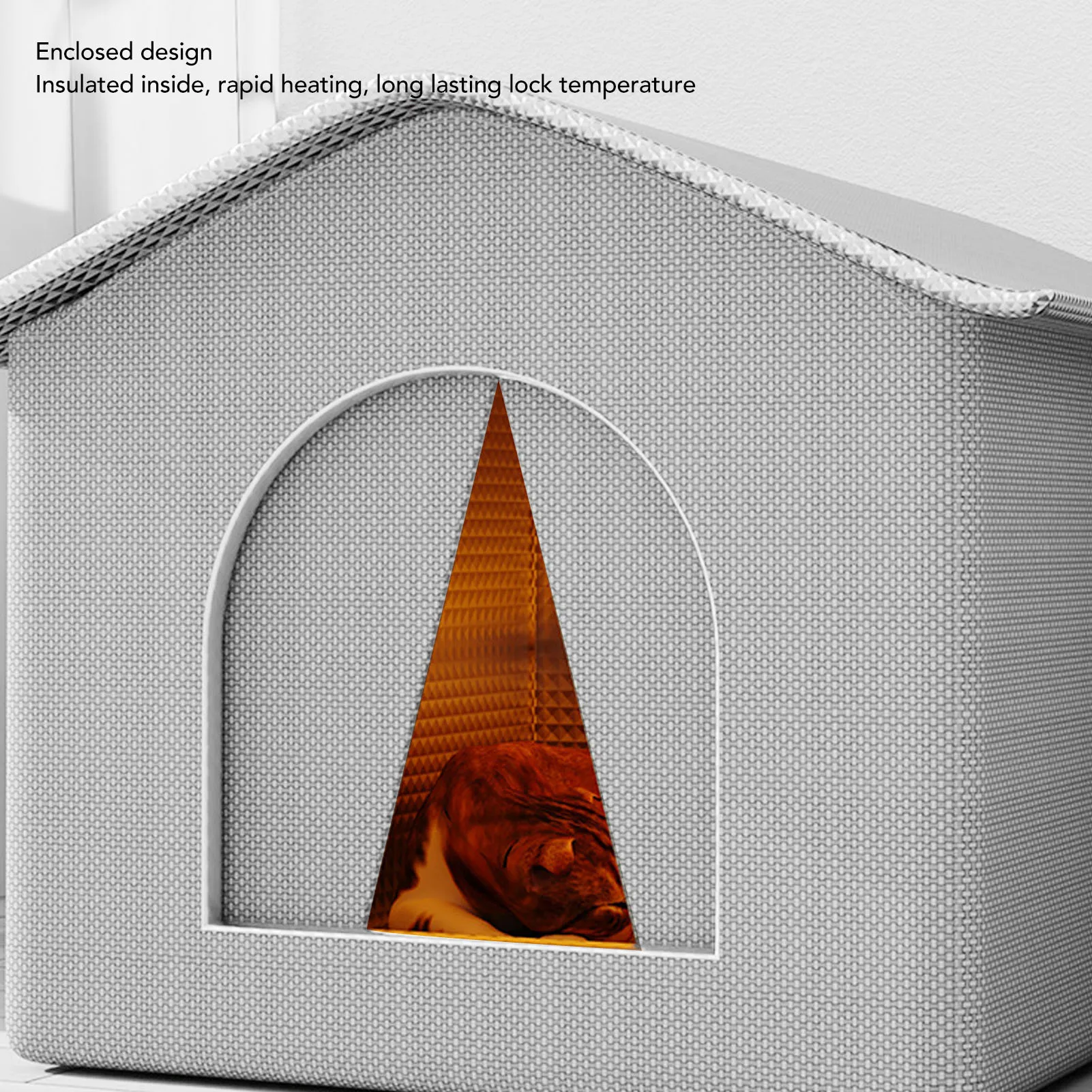 

Outdoor Cat House Water Resistant Weather Proof Spacious Enclosed Winter Insulated Cat Shelter for Dog Pet