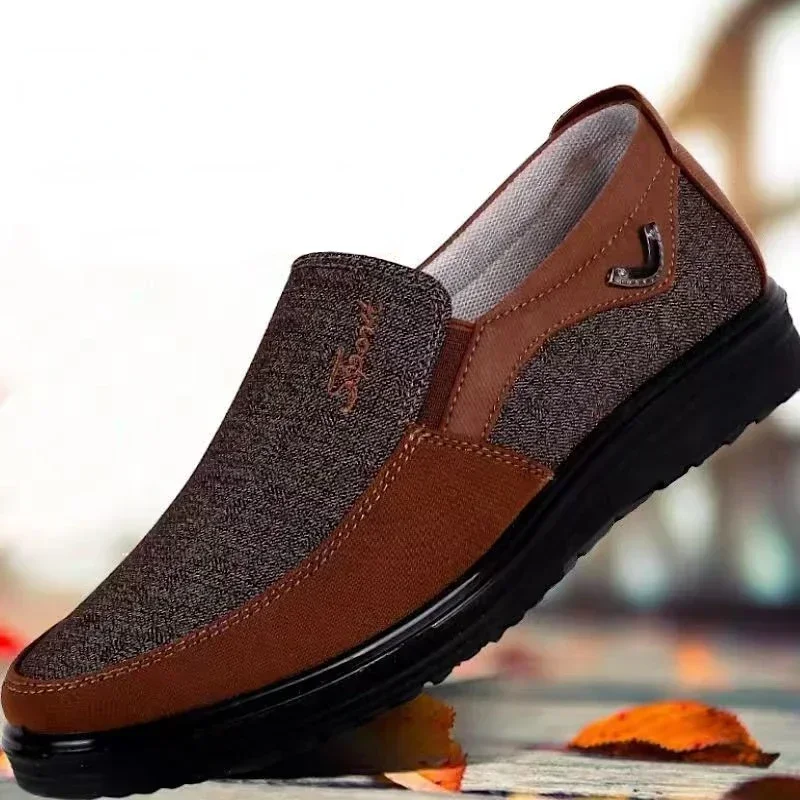 

Мужская парусиновая обувь, уличная легкая нескользящая прогулочная обувь на мягкой подошве, легкая и удобная повседневная модная мужская обувь