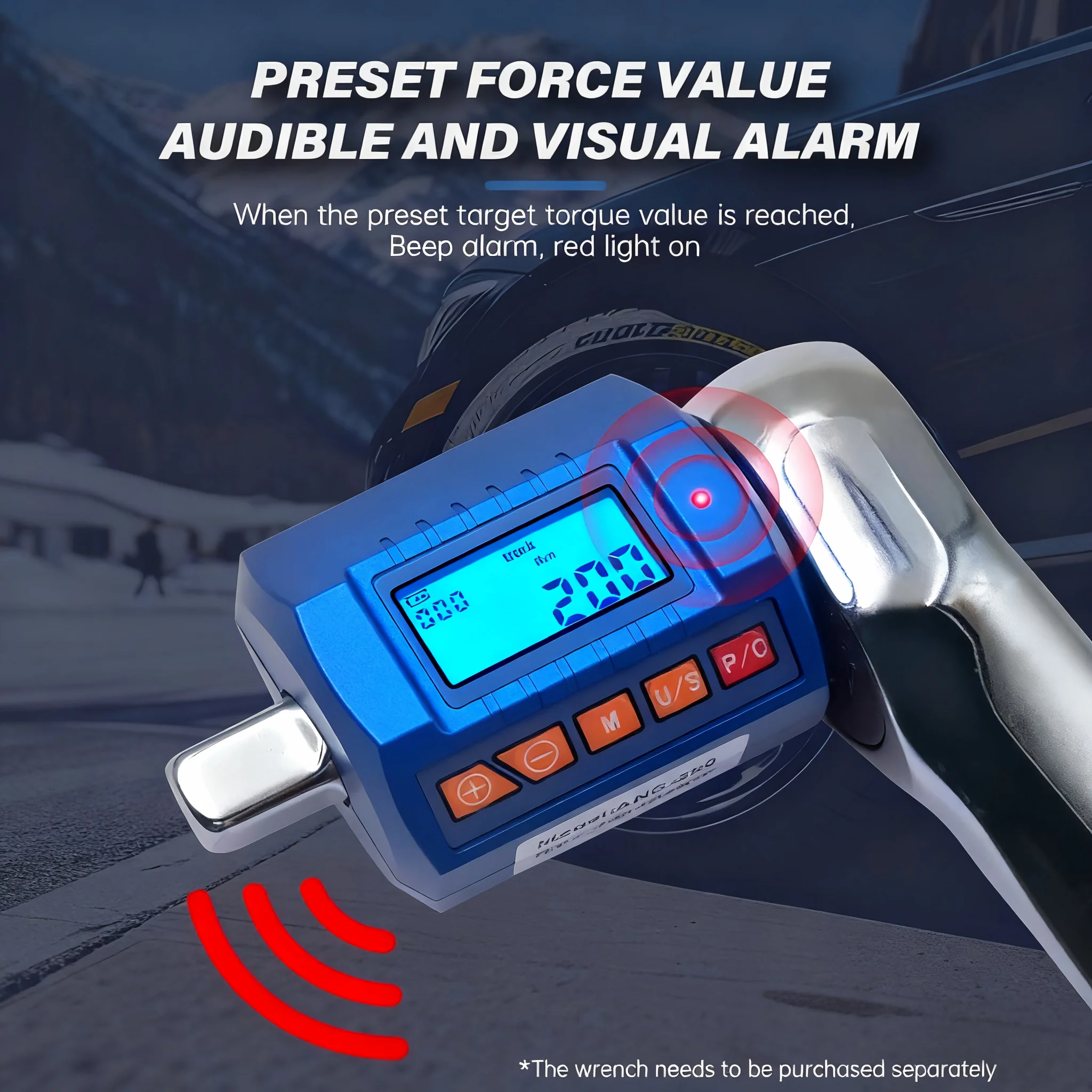 ANC Industrial Digital Torque Meter Torque Gauge 30 135 200 340 N M Torque Adapter Maintenance Instrument for Accurate Detection