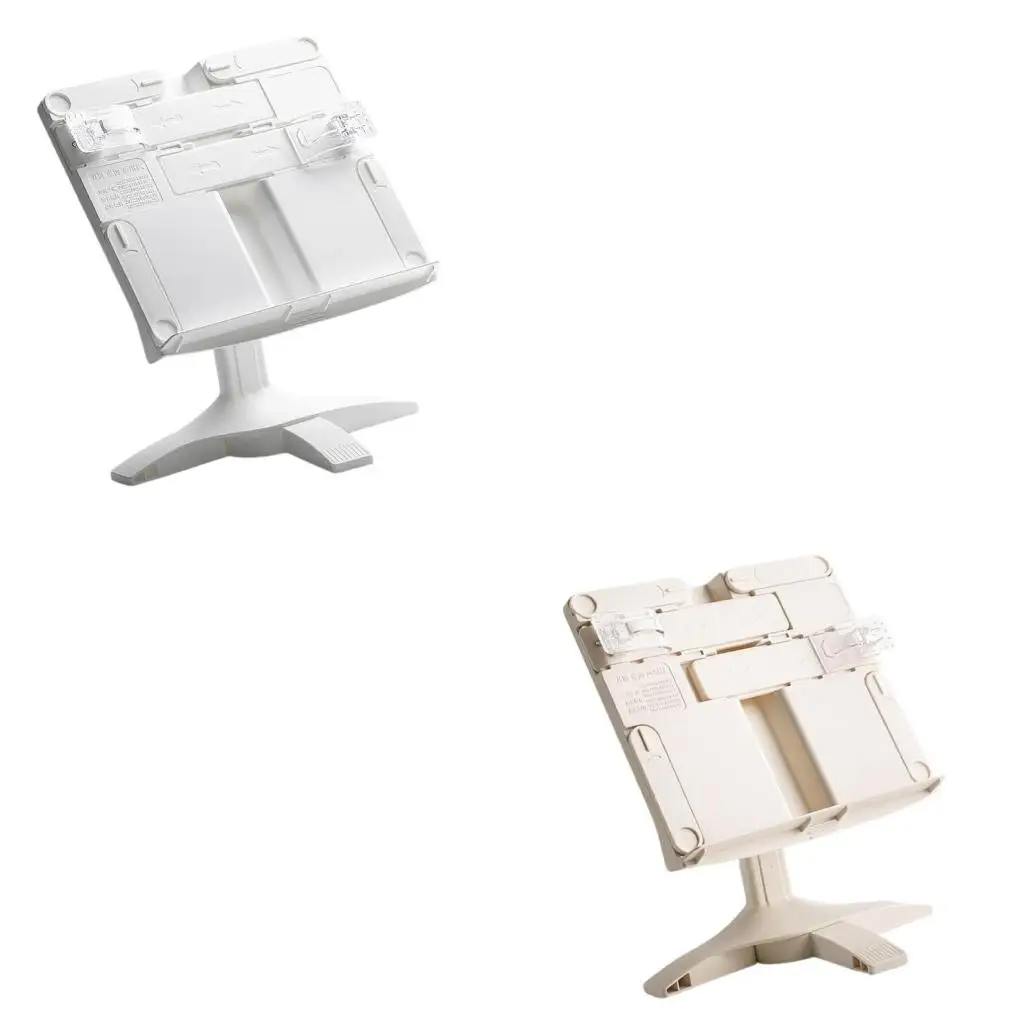 Hands Book Holder with Page Clip, Folding Book Stand Adjustable Bookstand