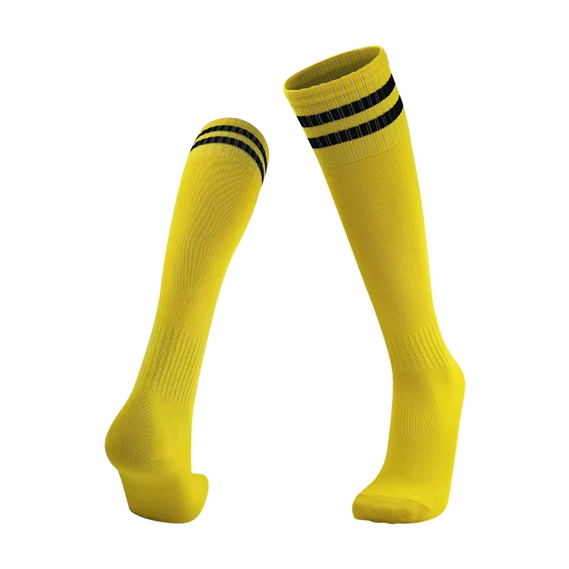 Children Kids Soccer Socks Sports Non Slip Long Tube Football Stocking Basketball Breathable Knee Over Stripe Boy Girl Socks