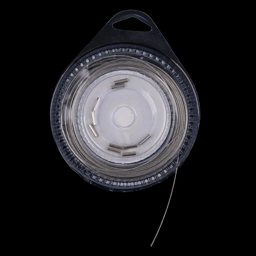 7 فروع أسلاك الفولاذ زعيم خط الصيد المغلفة الخط الرئيسي معالجة 80LB /