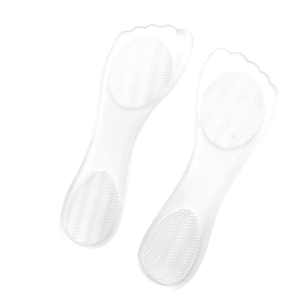 

2 Pairs Silicone Insoles Unisex Sports Absorption Damping Comfort Breathable Absorption Insoles Foot Care Tools