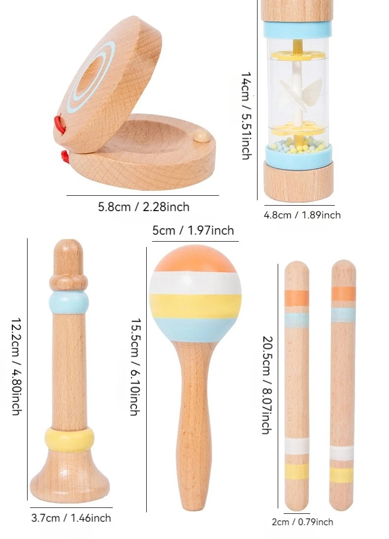 Juguete Musical interactivo juguetes de madera instrumentos de percusión para niños juguetes educativos para edades temp