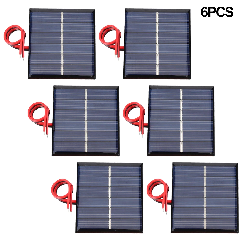 1/2/4/6Pcs Solar Panel With Line Small Cell Module Charger DIY Models Power Board 0.55W 3V Small Cell Module Charger