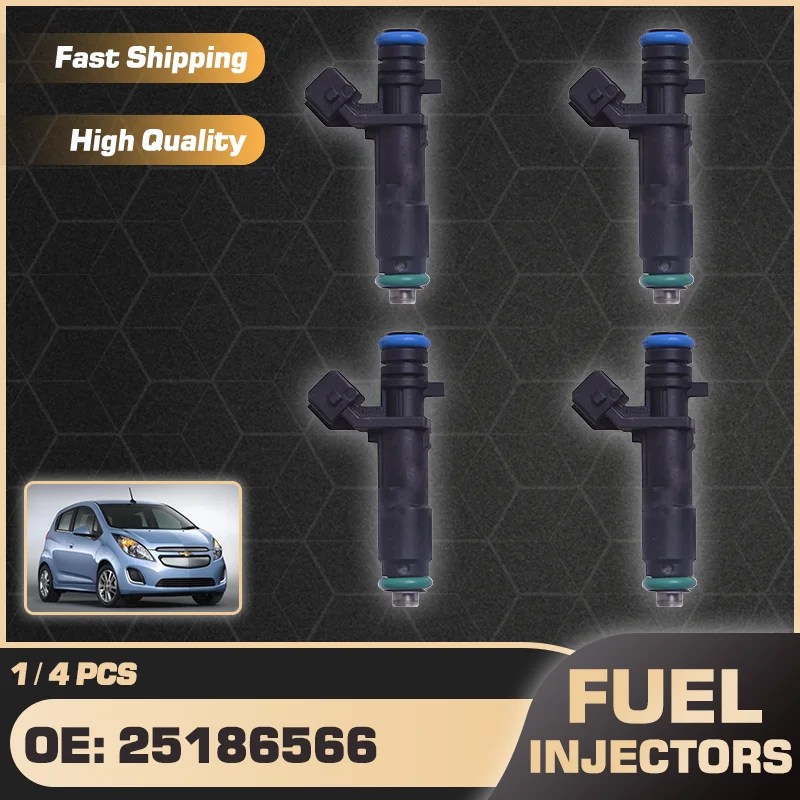 

4 Cylinders Fuel Injector For Chevrolet Spark M300 MK3 Chevrolet ChevyTaxi Plus Holden Barina Spark Ravon R2 2011-2015 25186566