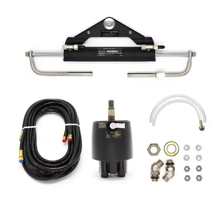 150 HP Outboard Hydraulic Steering System fiberglass Boat Yacht Outboard Inboard Steering Kit Front Mount Helm Check Hose Route