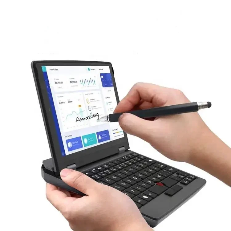 Best price portable small size 7 inch mini pocket laptop touchscreen  12GB 256G Wins Handheld Business notebook computer