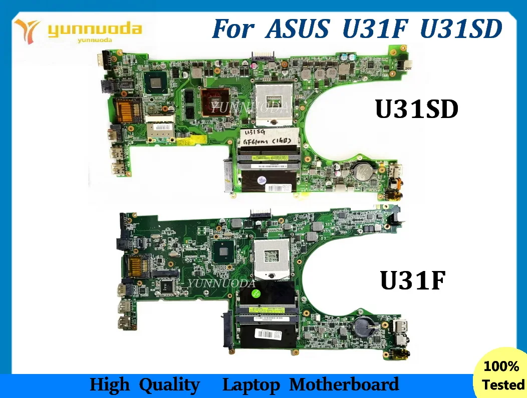 

U31SD для ASUS U31F U31SD Материнская плата ноутбука UMA GF610M 1G GPU 100% протестировано