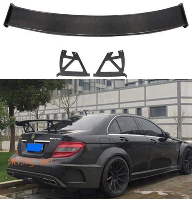 

FOR Mercedes-Benz C-Class W204 C204 2Door 4Door Coupe GT Style Carbon Fiber Rear Spoiler Trunk Wing 2007-2014