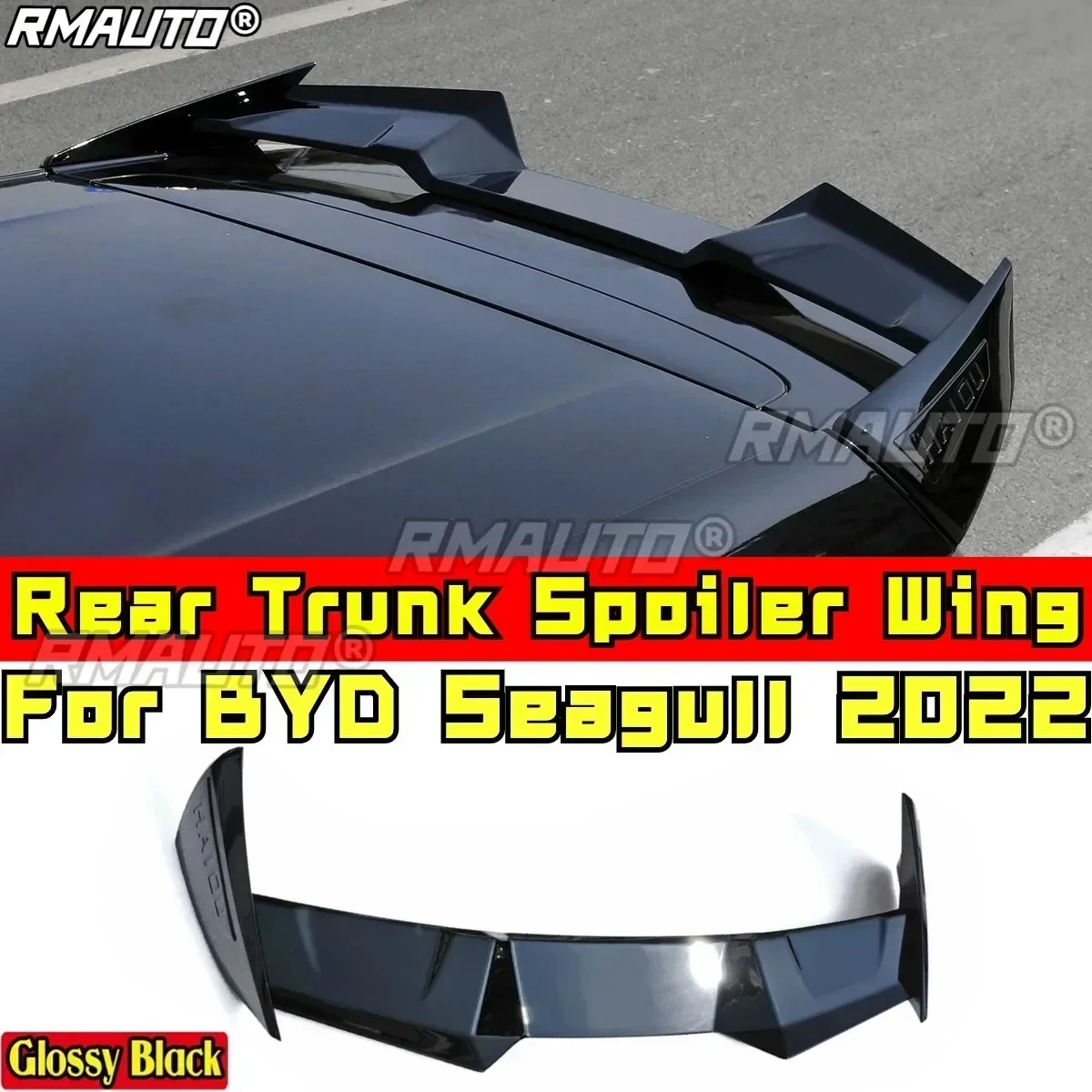 

Seagull Body Kit Rear Trunk Spoiler Glossy Black DC Style Rear Trunk Wing for BYD Seagull 2022 Car Accessories