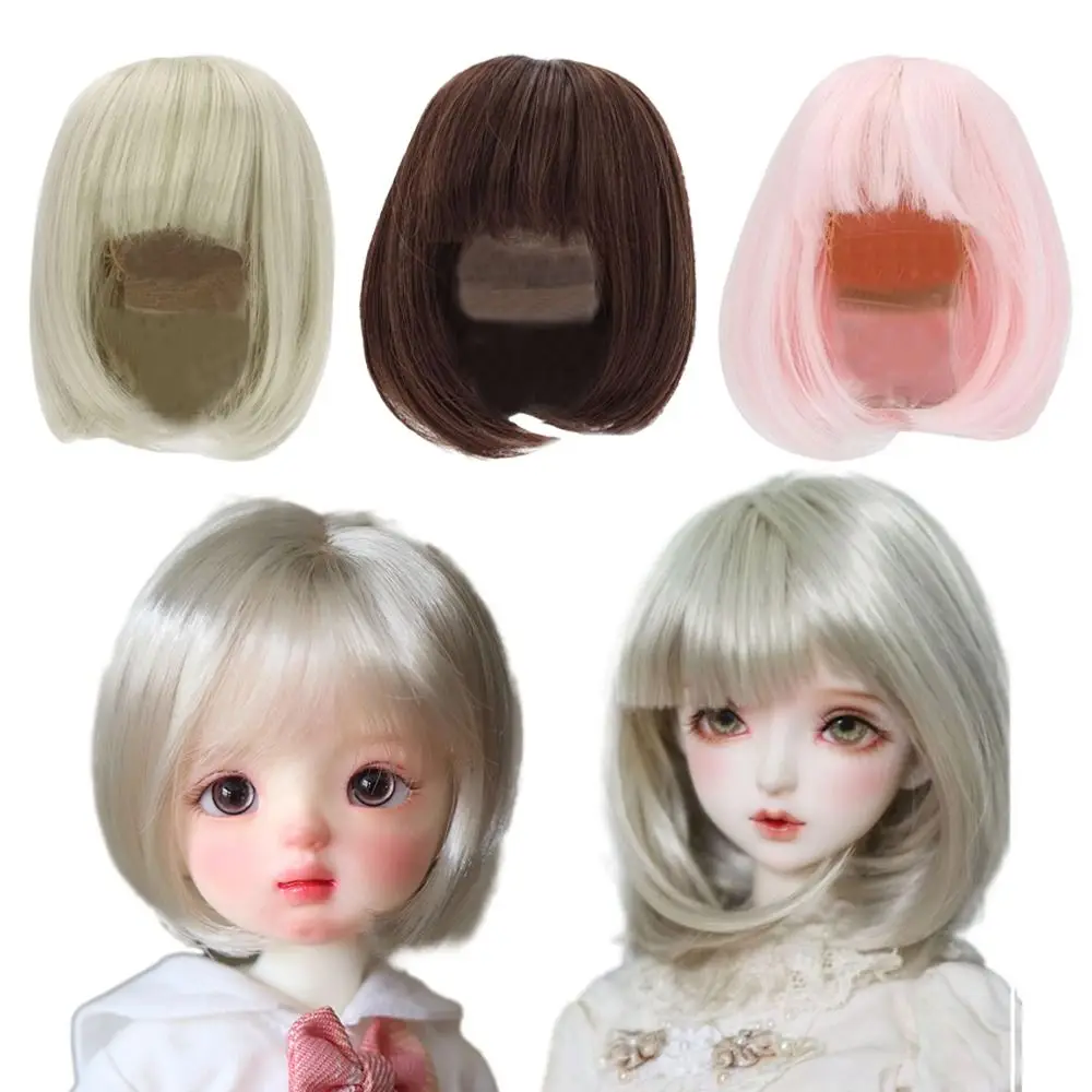 1/3 1/4 1/6 BJD SD Wig High Temperature Fiber Pink Brown Green Doll Hair Pretty Durable Doll Toy Accessories for Plush Dolls