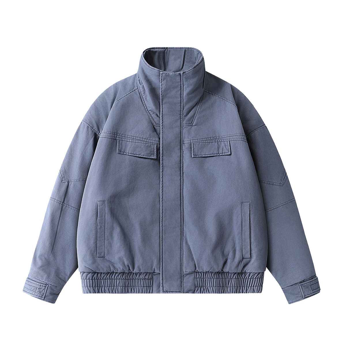 Men's Fashion Solid Color Jacket Parkas Men 2025 Winter New Long Sleeve Thick Outerwear Coats Simple Pocket Decoration Parkas