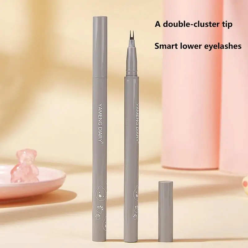 Crayon à cils inférieur imperméable à double pointe pour femmes, eye-liner astronomique, maquillage essentiel, stylo à cils pour la maison, le bureau, le voyage