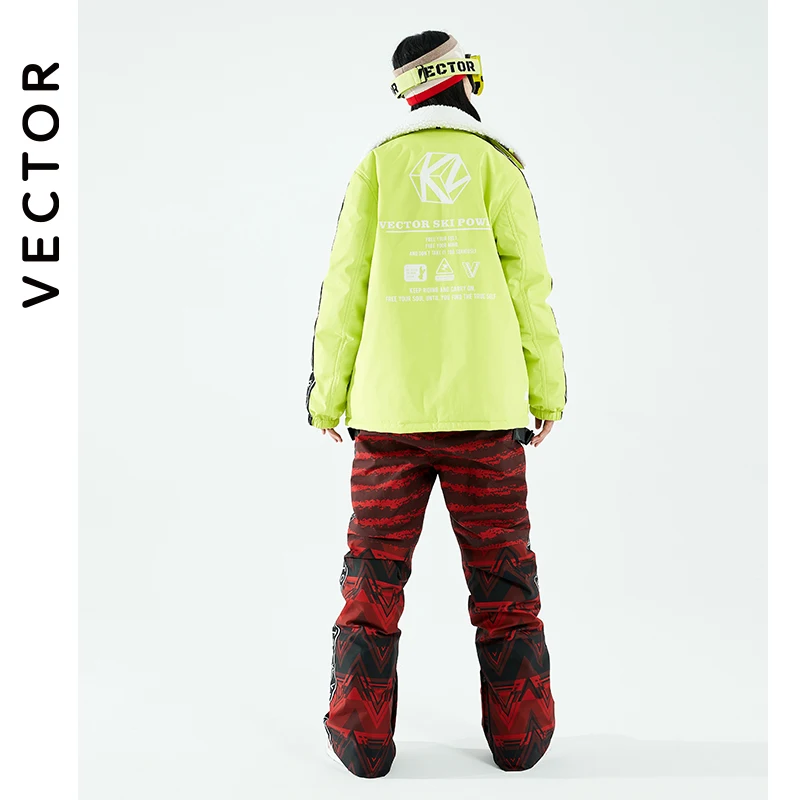 VECTOR Thicken Warm Women\'s Ski Jacket Double-sided Jacket Winter Warm and Windproof Waterproof Outdoor Sports Snowboard Skiing