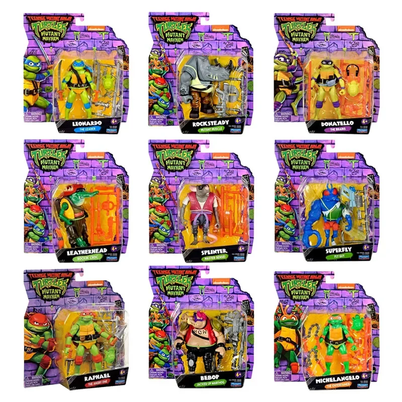 Playmates Teenage Mutant Ninja Turtles Action Figure Joints Movable Doll Gifts Toy Model Anime Figures Collect Ornaments