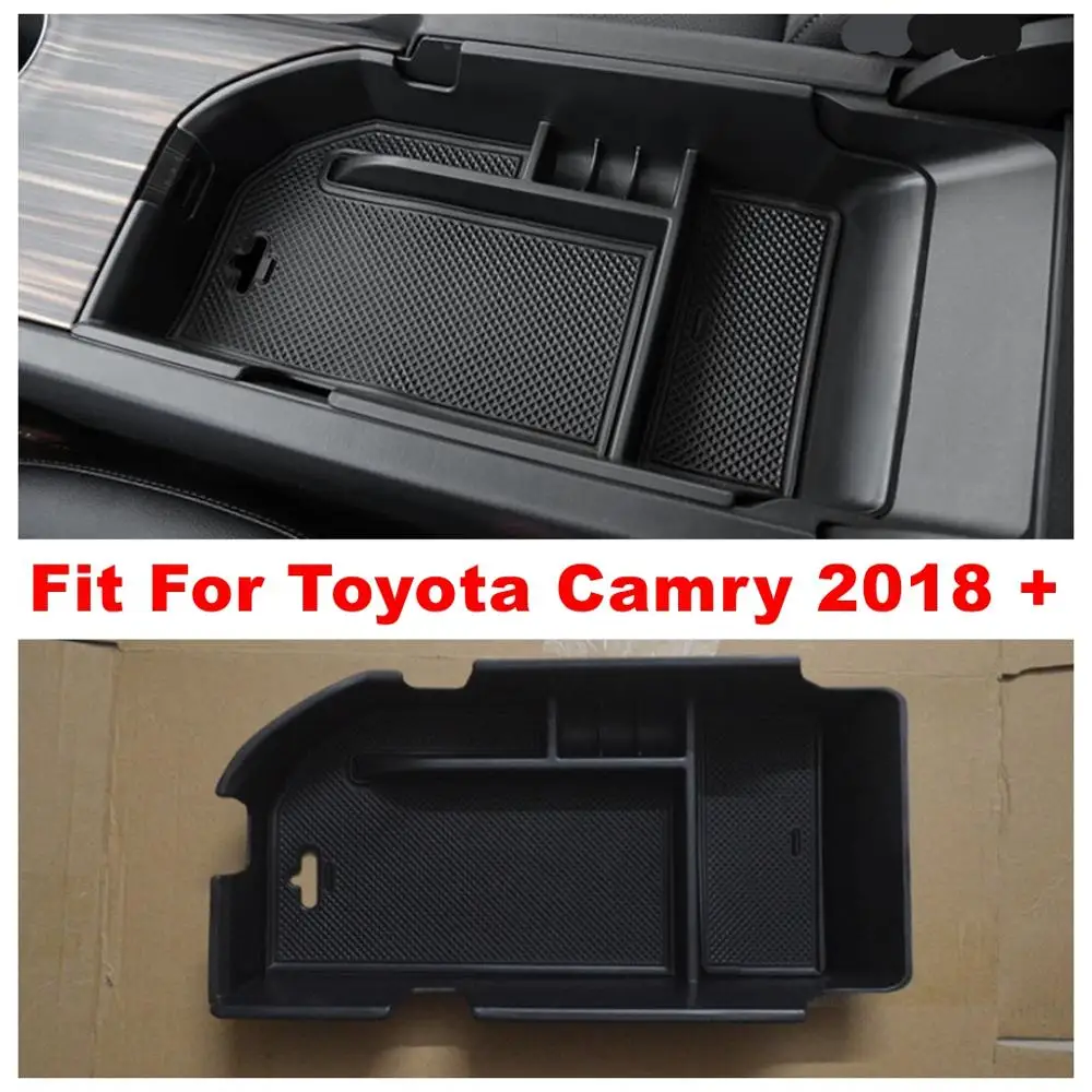 

Center Control Armrest Storage Box Container Phone Tray Cover For Toyota Camry XV70 2018 - 2023 Plastic Accessories Interior LHD