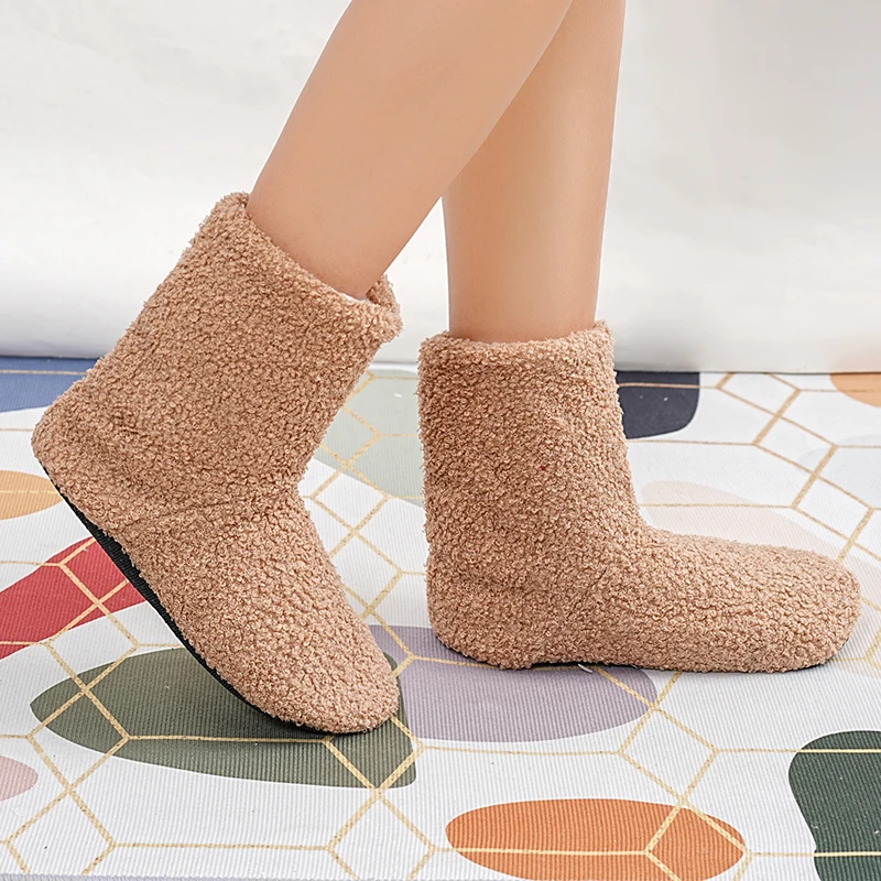 Mntrerm Winter Wärme postpartale Hausschuhe für Frauen Innen boden ruhige Idee Stoff weiche Baumwoll stiefel für Paare – Detail 9