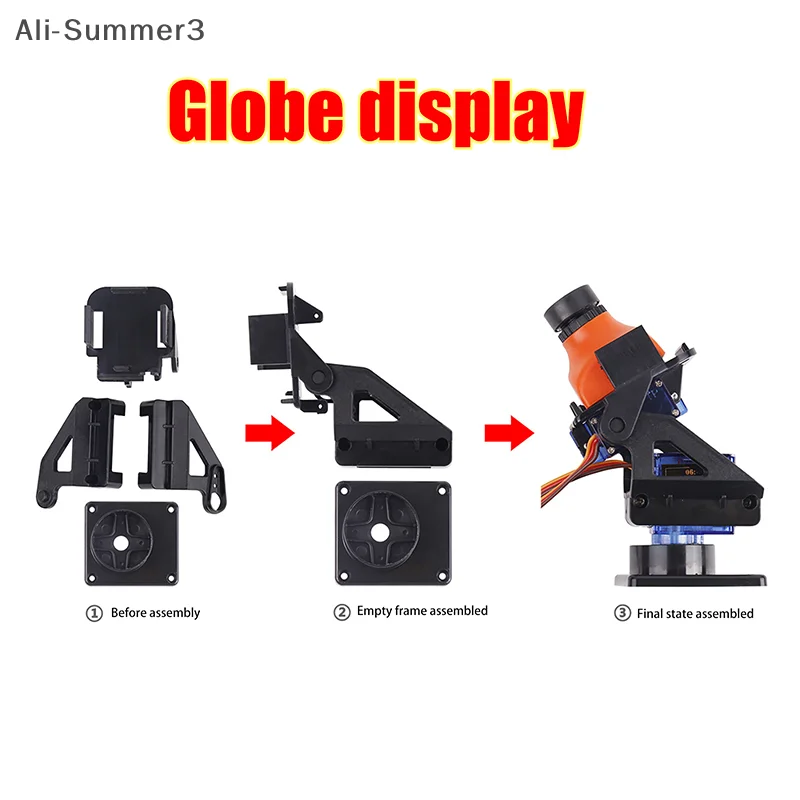1Set SG90 MG90s 9g Steering Gear Pan Tilt Two Axis PTZ Ultrasonic Aerial Model Camera Mount FPV Gimbal Camera Support Fittings