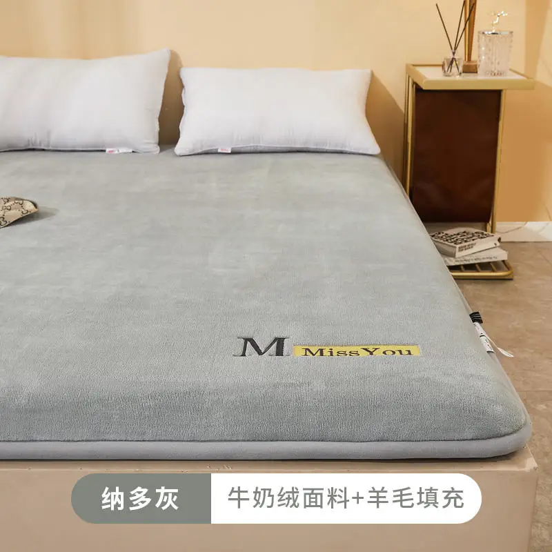 Milk fleece mattress soft cushion thickened household double bed mattress tatami mat mat rental room special sleeping mat