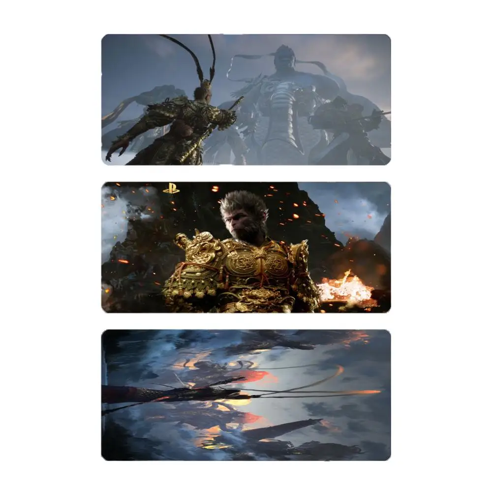 game mythic B-Black Myth: Wukong Mouse Pad Mousepad Large Gaming LockEdge Thickened PC Table Desk Mat