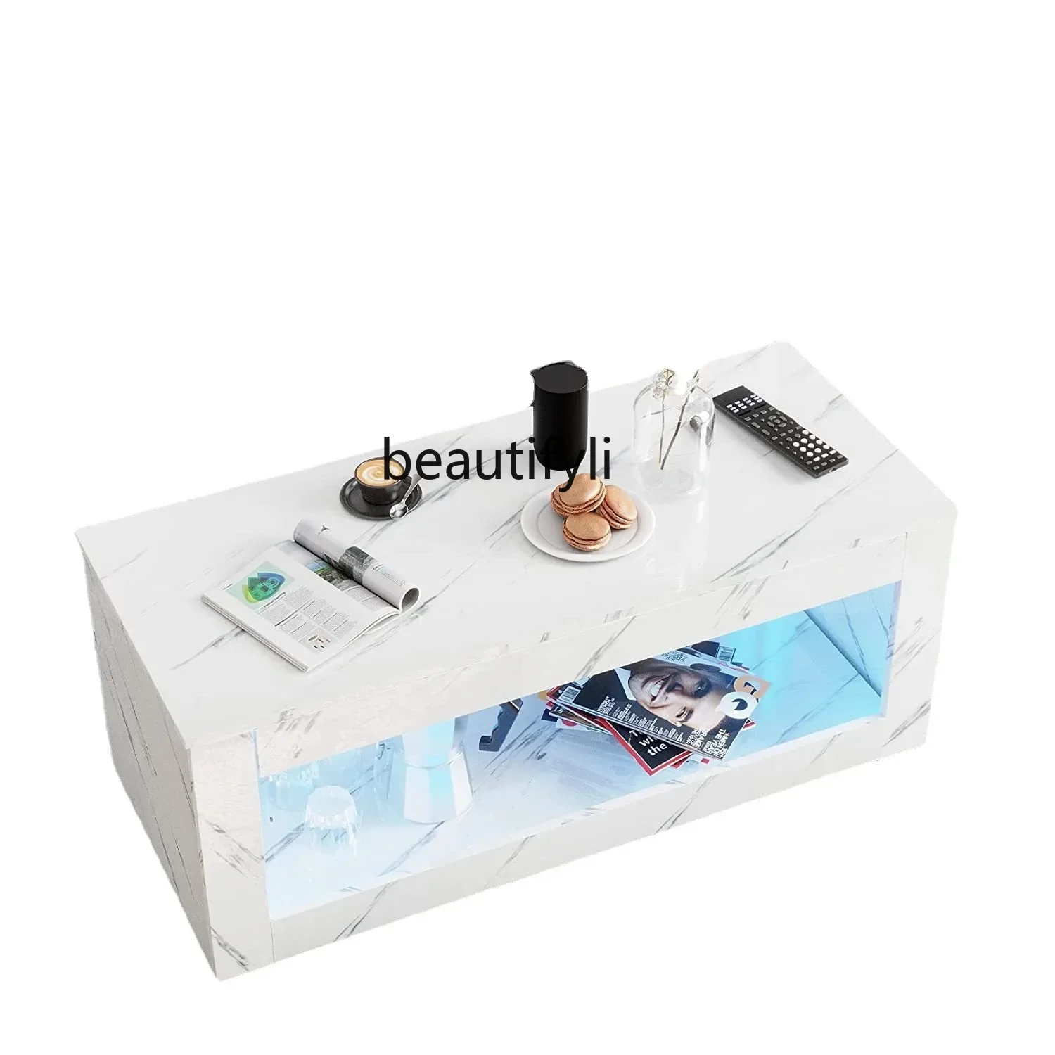 TTT Multifunctional coffee table Lights LED lights Coffee table Hotel apartment Living room, multifunctional table