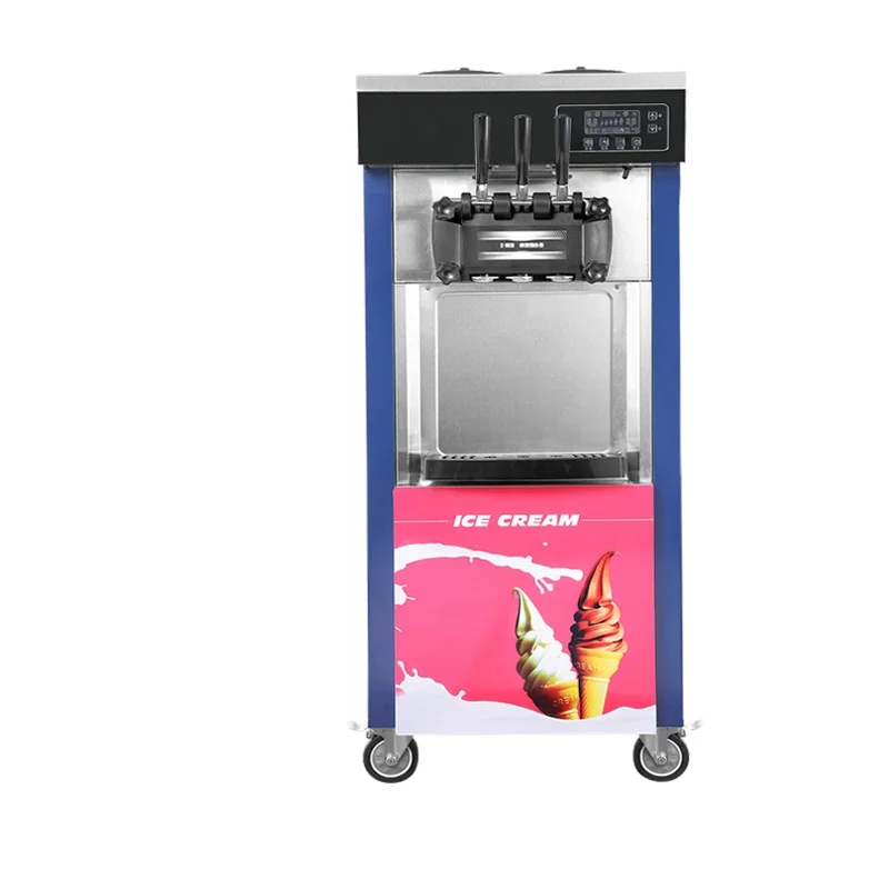 Germany High Quality Super Golden Vertical Turbine Soft Icecream Vend Milk Ice Cream Machine Express