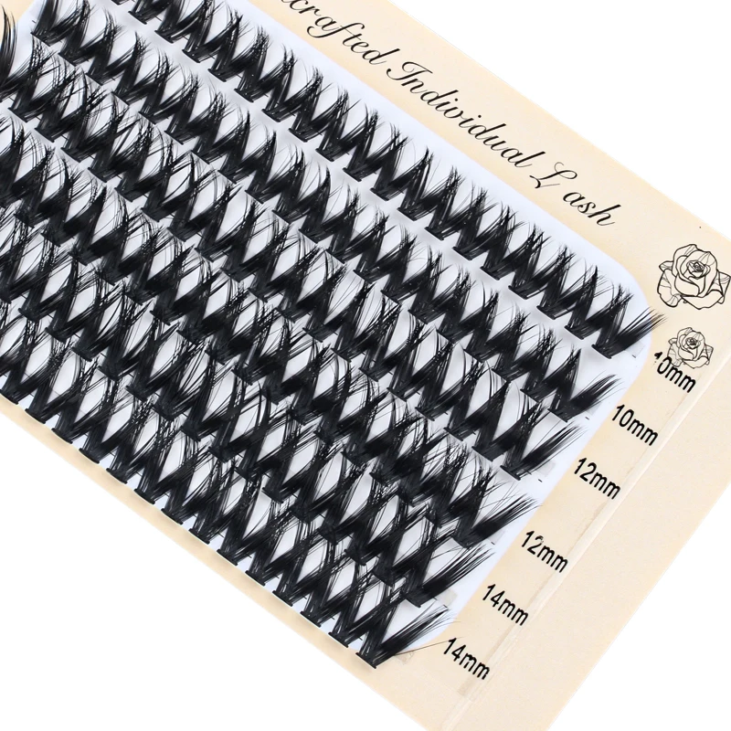 10 Rows Clusters Eyelash Thick V-shaped Eyelash Extensions Natural Soft Russian Volume Lashes Faux Mink Individual Eyelash