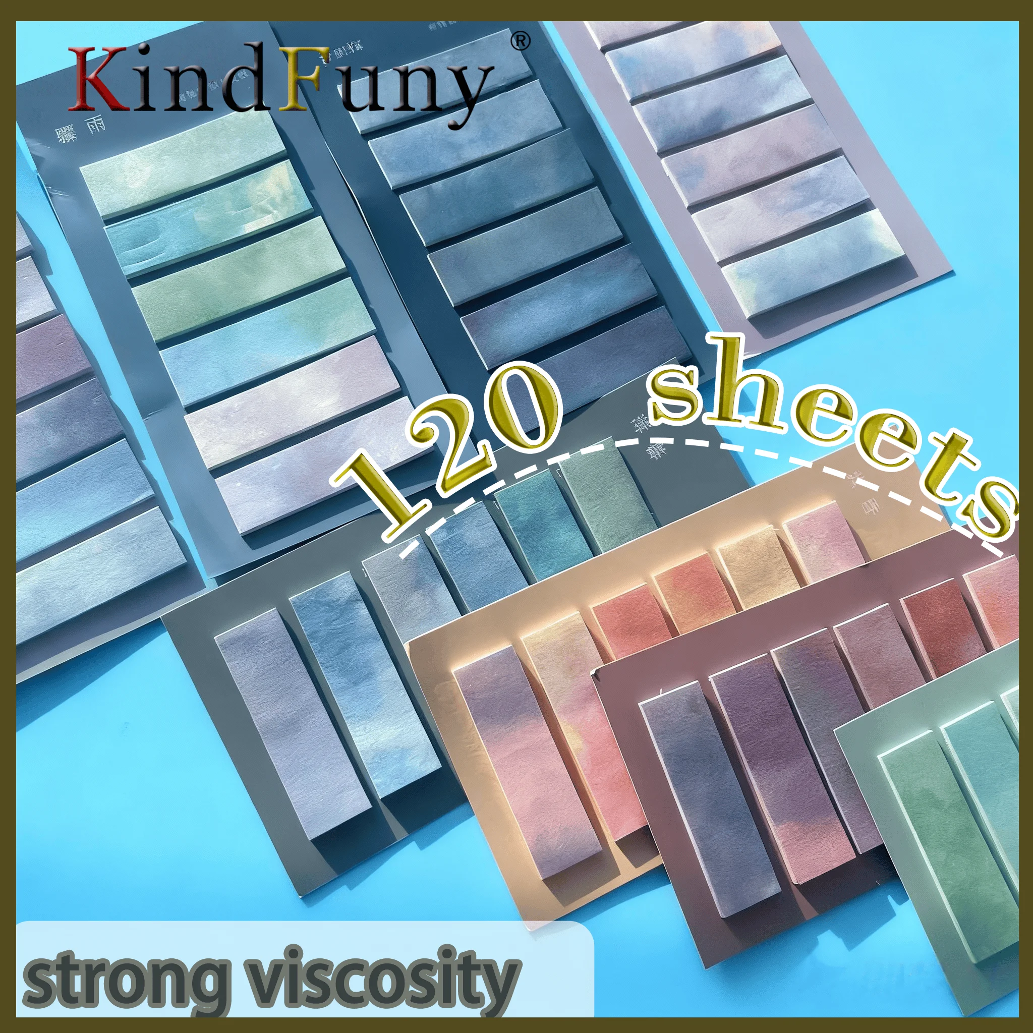 120 Sheets Self-Adhesive Sticky Notes Cute Index Memo Pad Bookmark Annotation Books Page Marker Stationery Supplies