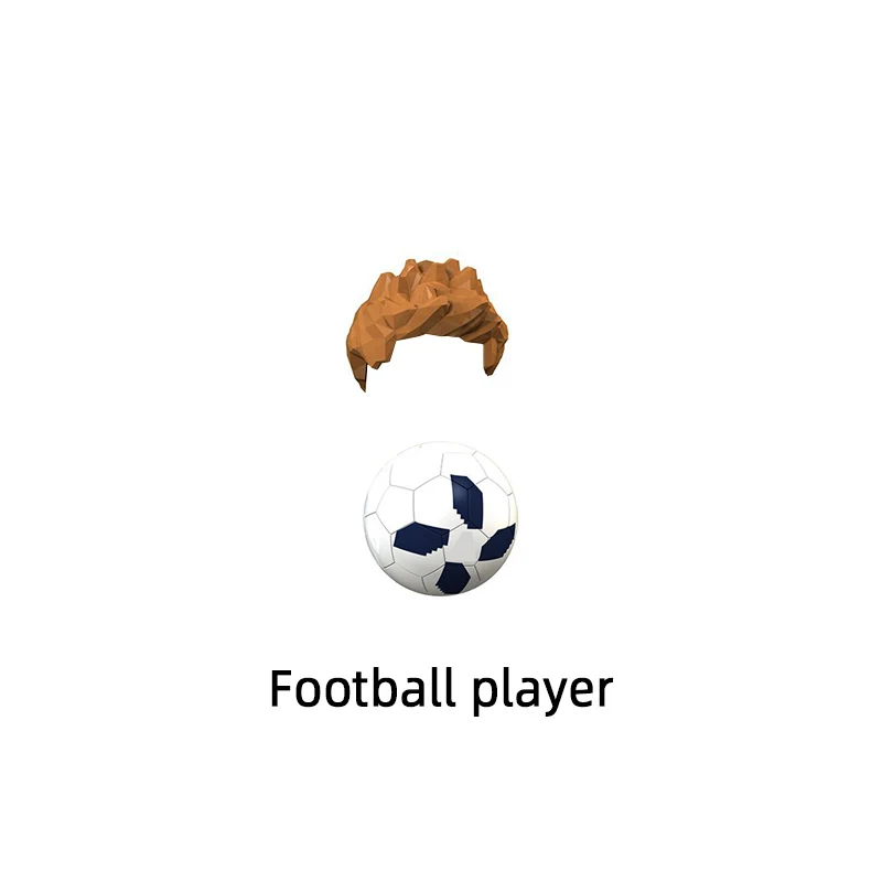 子供のための有名なサッカー選手のブロック,レンガのおもちゃ,番号7,10,9,21,kt1003,ギフト