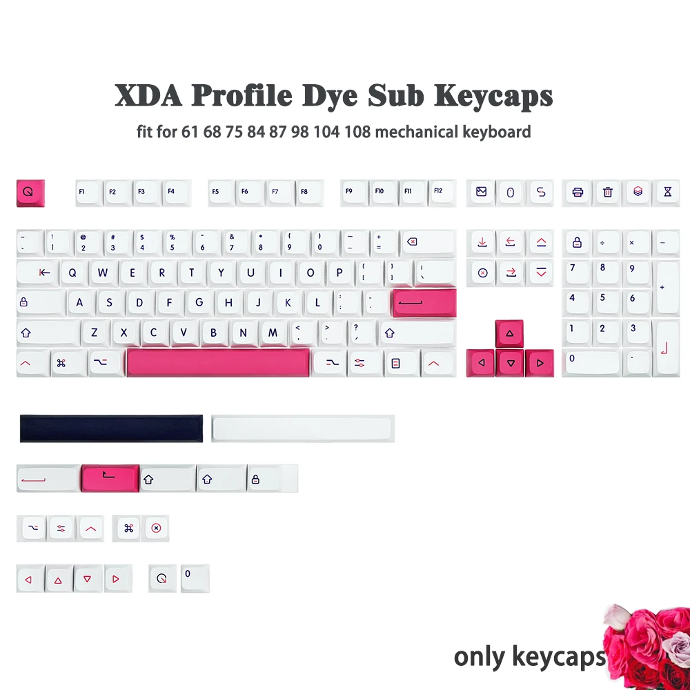 

Keycaps for GMK Corsair Razer Keychron Cherry Mx Switch Mechanical Keyboard XDA Profile PBT Material KeySet
