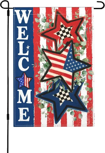 4Th of July Garden Flag for outside Double Sided Patriotic American Stars and St 313045252250 AAV