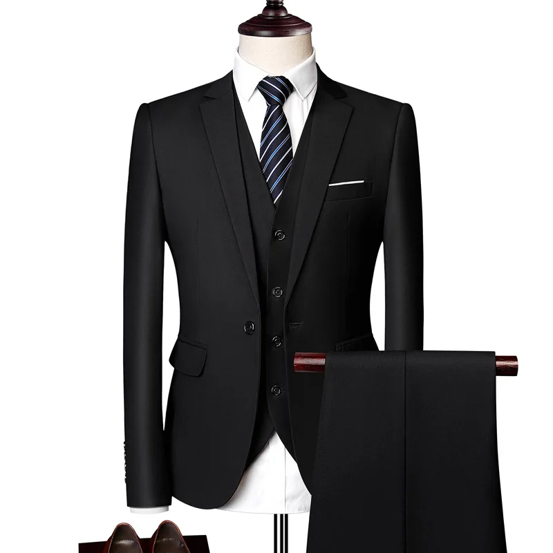 

(182) Customized Slim Men's Business Professional Suit Slim Groom Groomsman Wedding Dress