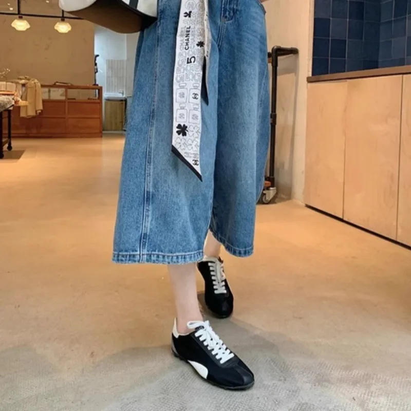 

Retro Women's Shoes Luxury Genuine Leather Moral Training Shoes for Woman Exquisite Chunky Sneakers Designer Shoes Zapatos Mujer