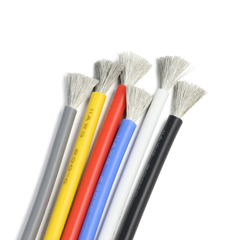 1/5/10M 부드러운 실리콘 고무 구리 케이블 30 28 26 24 22 20-8AWG 유연한 DIY LED 조명 전선 전기 전원 코드 자동차 전선