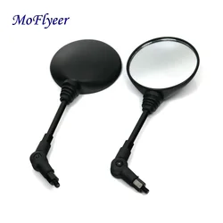 MoFlyeer Custom 8mm 10mm Side Mirror Motorcycle Mirror Folding Motorbike Scooter ATV Rearview Mirrors