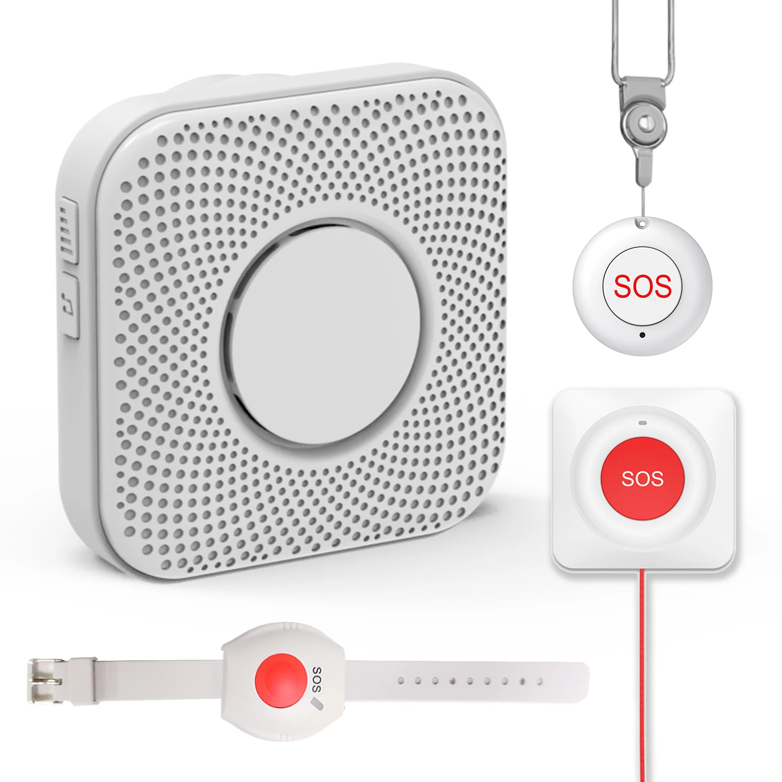 Drahtlose SOS-Notruftaste für ältere Menschen, 433 MHz Remote Medical Alert Paniktaste und Pfleger-Pager, Home Security Alarm