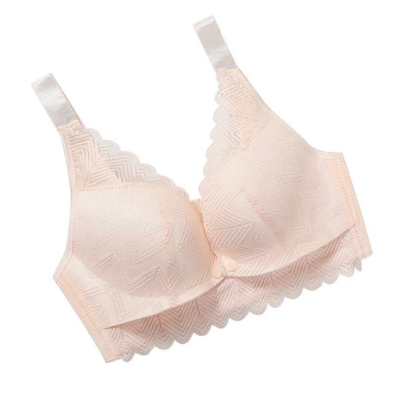 حمالة صدر نسائية غير فولاذية مجمعة بزر أمامي مفتوح حمالة صدر للرضاعة مع دانتيل للرضاعة الطبيعية للحوامل Thinand حمالة صدر مضادة للترهل #5