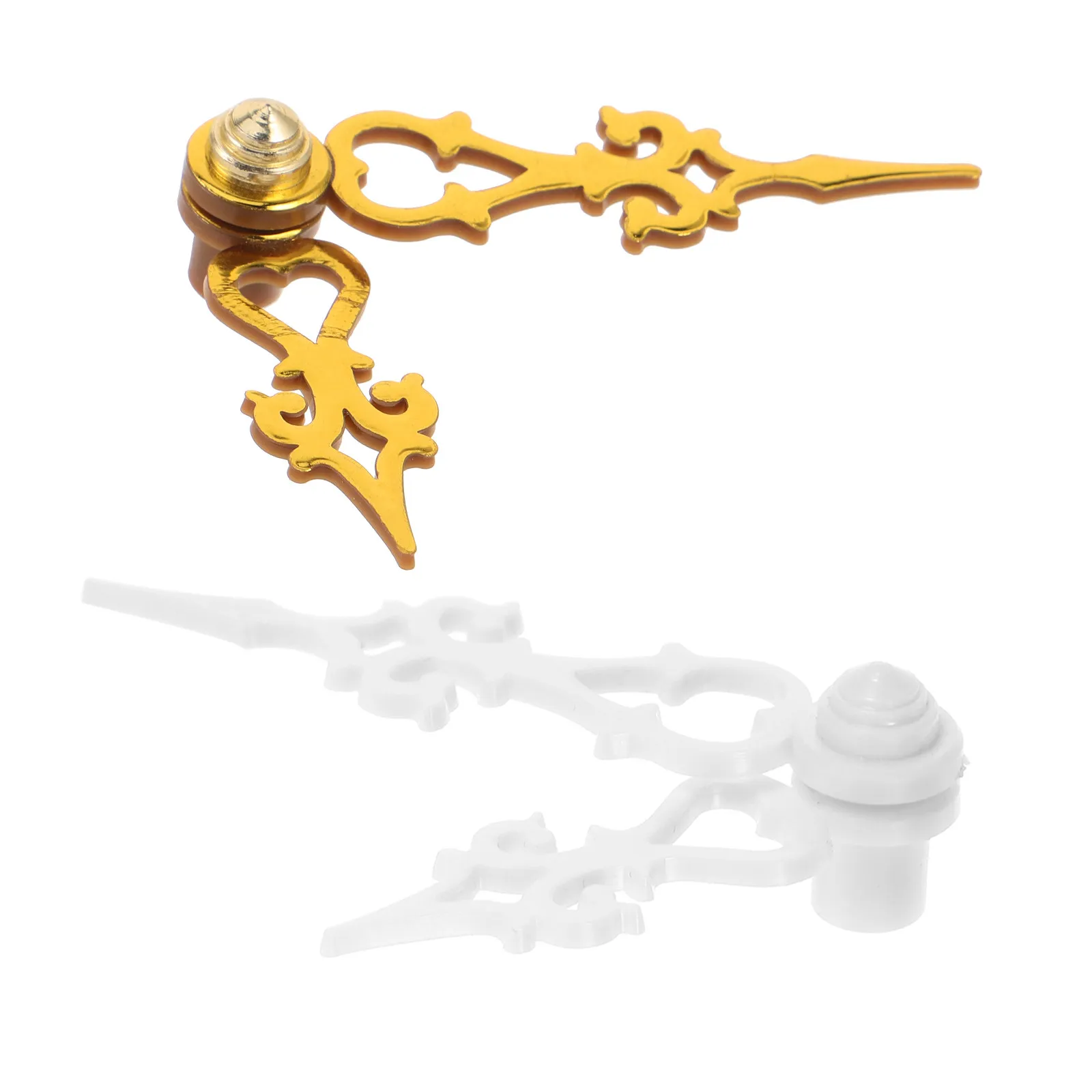 2 Sets Cuckoo Clock Hands Decor Replacement Building Tools Parts Accessories Kit Gold Mechanism Pointers