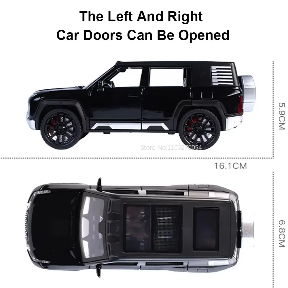 1:32 BYD Looks Upat U8 aleación líderIdeal un modelo de coche fundido a presión de aleación con puertas abiertas sonido luz extraíble vehículos regalo para niños