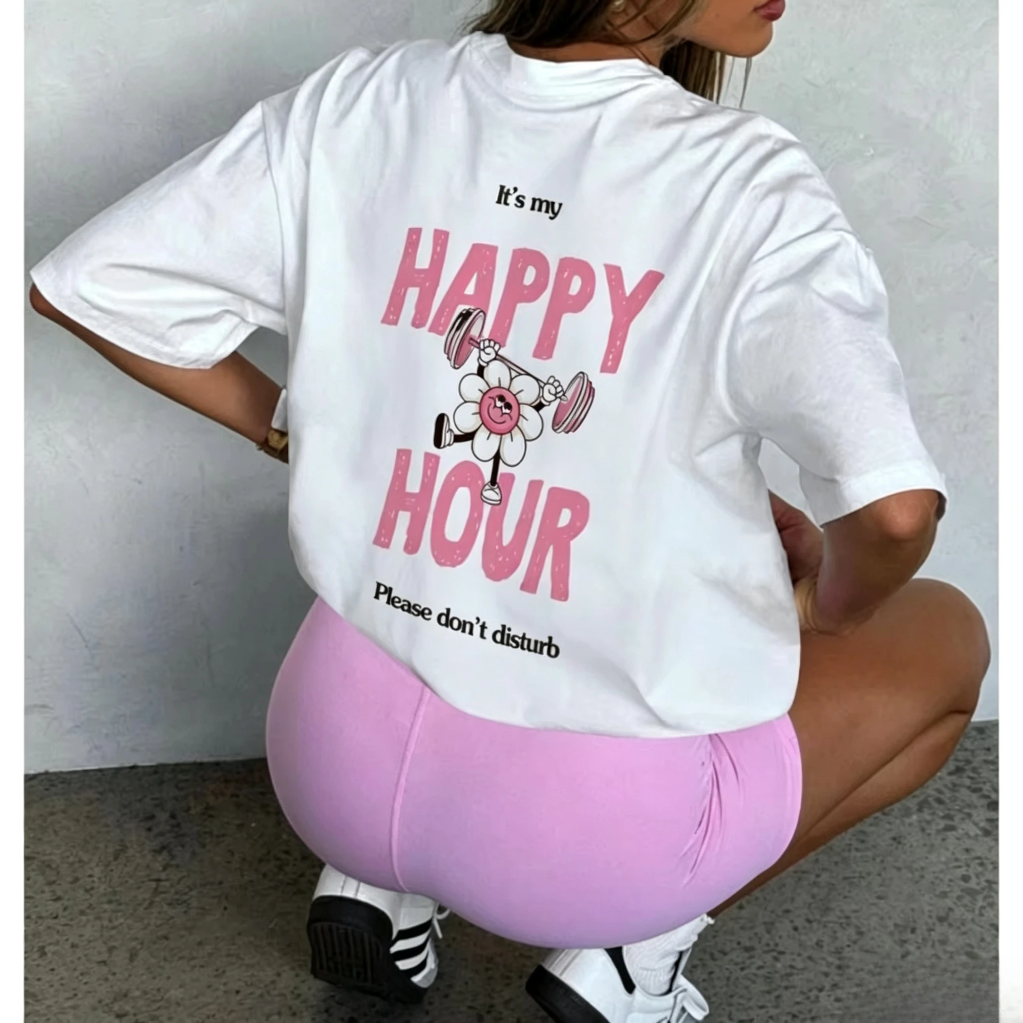 2026 My Happy Hour Gym Edition  T-Shirt Gym Girl Pilates Girl Healthy Lifestyle Regular Fit T-Shirt Gift for Her Gym Outfit