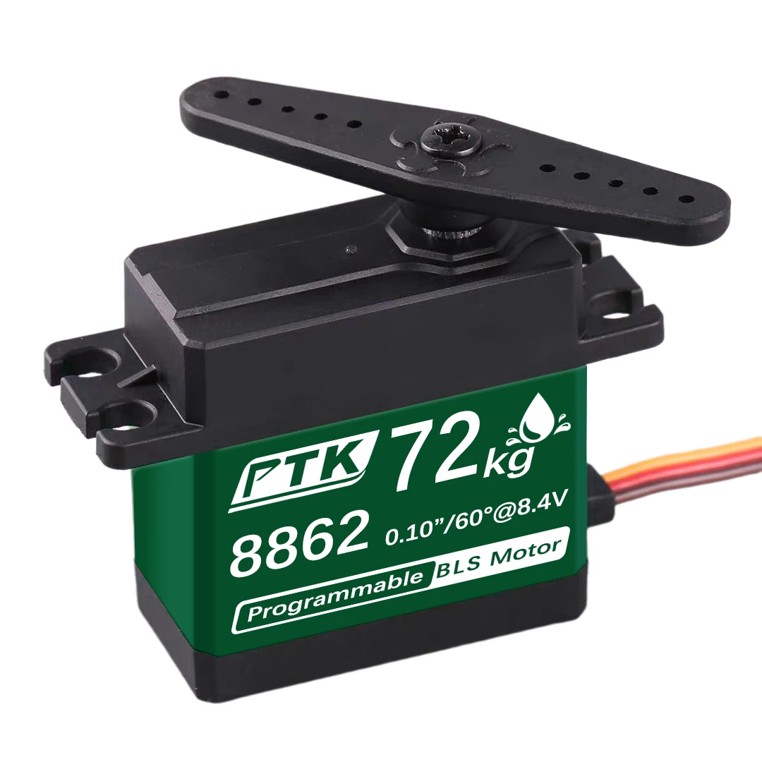 70KG Digital Steering Servo High Torque Waterproof   Metal Gear Brushless RC Servo Motor for 1/8 1/10 RC Car Boat Crawler, 180°