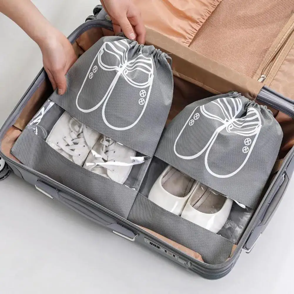 Shoe Storage Bag Dust-proof Waterproof Drawstring Shoes Bag Shoe Tote Drawstring Packaging Organizer Shoe Storage Pouch