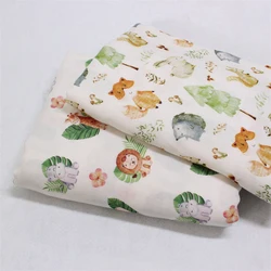150X45cm Double Layer Gauze Cartoon Printing 70% Eco-Friendly Bamboo Fiber 30% Cotton Knitted Soft Fabric DIY Soft Sewing Cloth