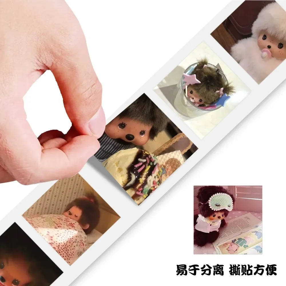 500pcs/Roll Cartoon for Monqiqi Stickers Kawaii Anime DIY Pvc Laptop Decals Decoration Stiker Children Reward Toy Girl Gift