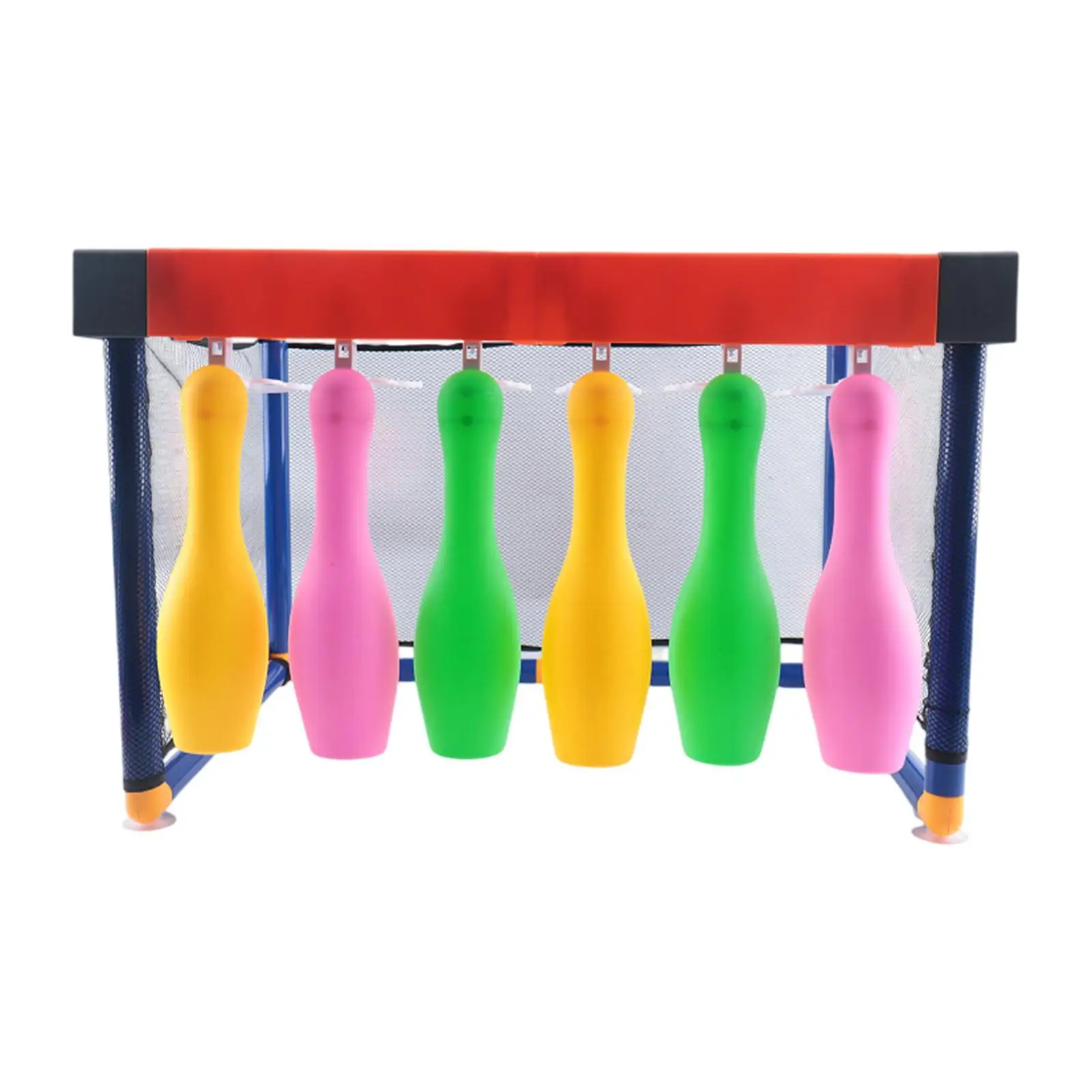 2 in 1 Bowling and Soccer Toy for Kids Family Sports Game Indoor Outdoor Activity Center with Six Pins for Party Playdates