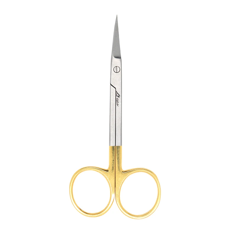 Iris Tissue Scissors Sharp Tip Gold Handle Straight Curved Ophthalmic Surgery Scissors