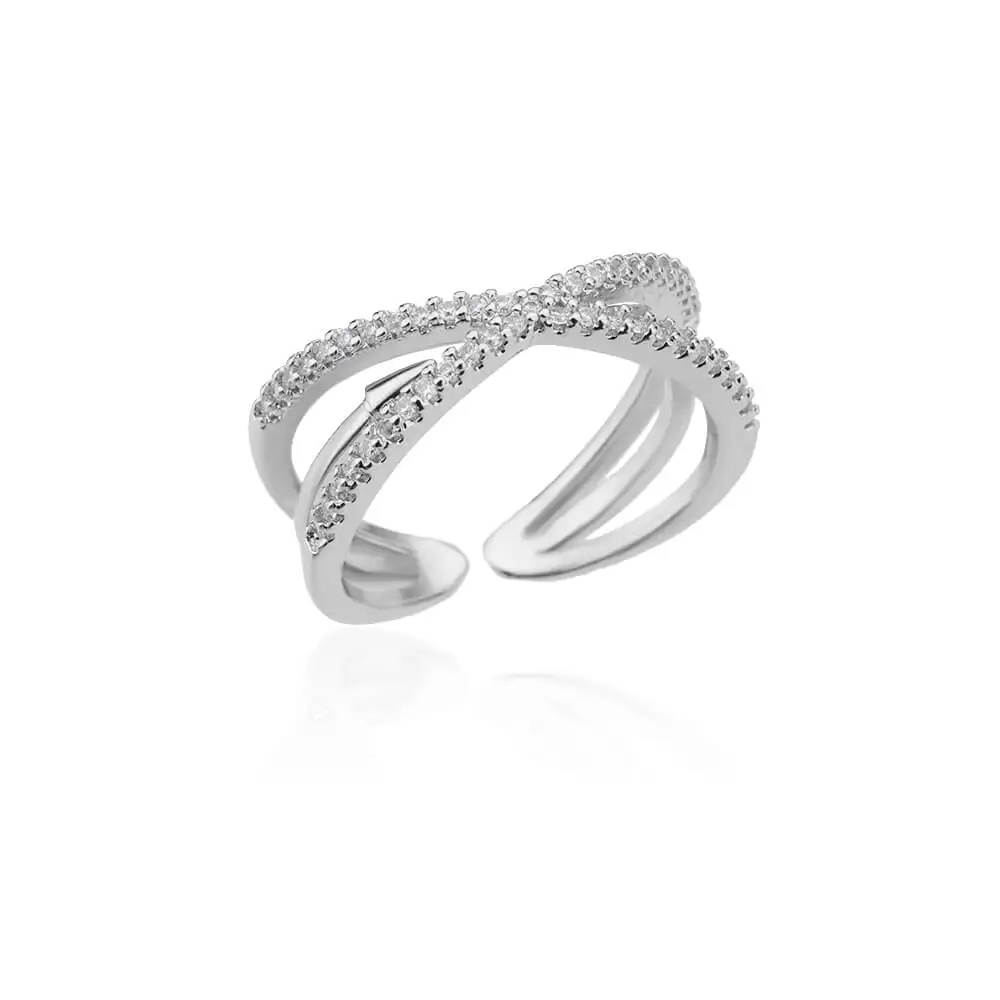 Cross Rings for Women Stainless Steel Gold Plated Finger Ring 2023 Trend Zirconia Wedding Aesthetic Jewelry anillos mujer