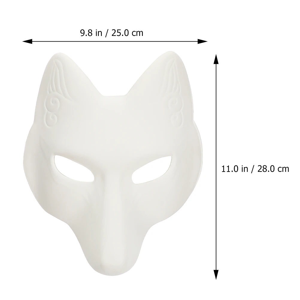 2 Stuks Masker Gezicht Vos Dier Gemaskerd Feest Accessoire Vossen Water Proof Cosplay Volwassen Witte Cartoon Halloween Vrouw En Man