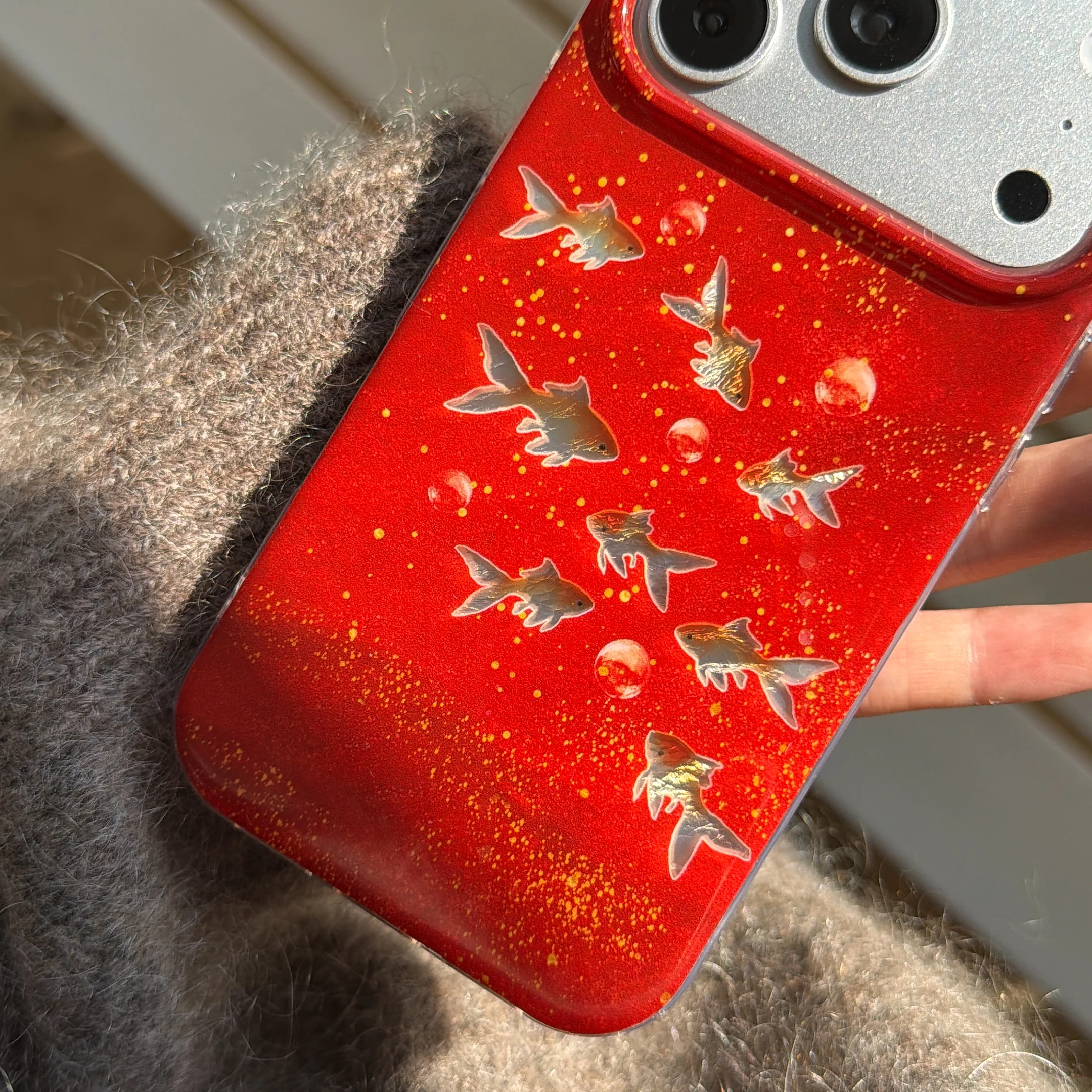 Lucky Red Glitter Goldfish & B - Phone Cases Redbubble 评论和价格